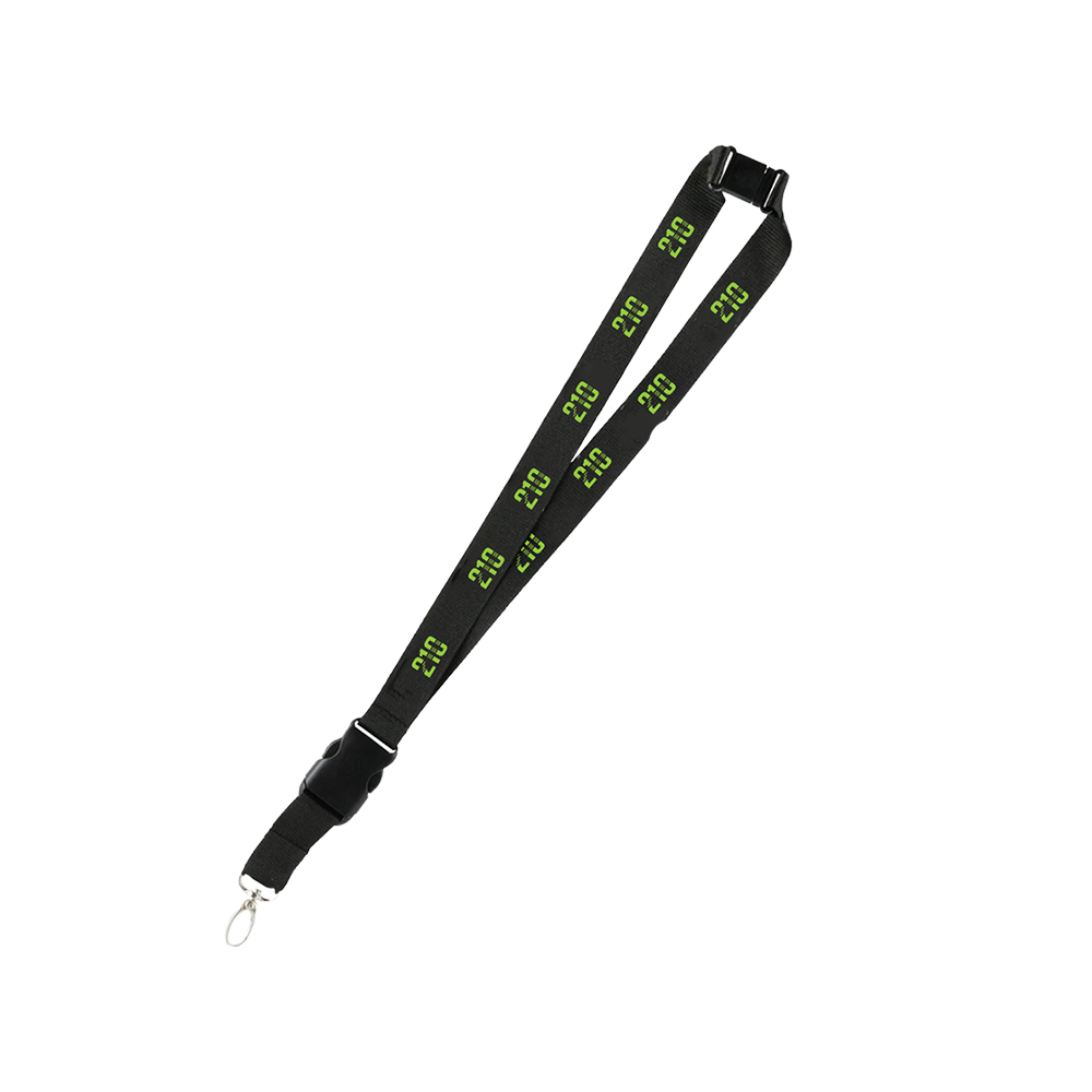 210 Lanyard (Black/Neon Green)